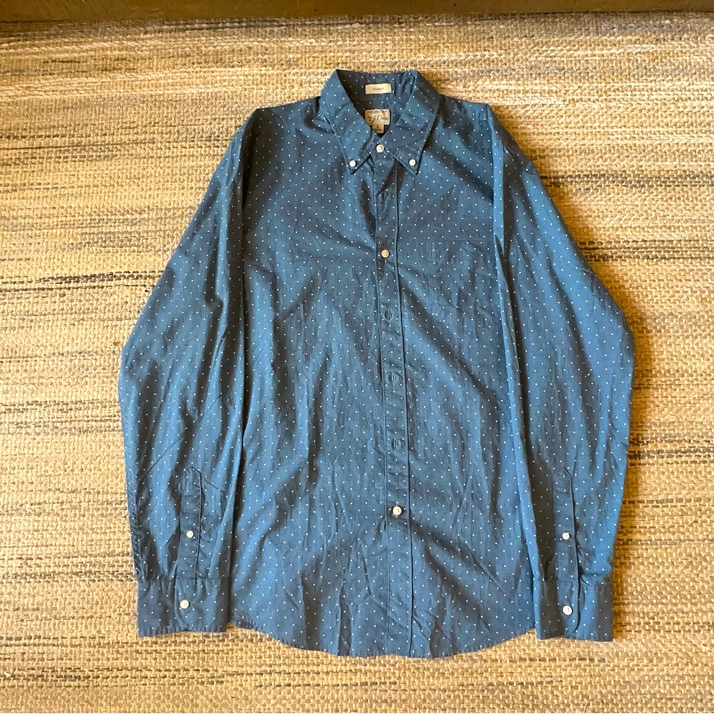 J Crew Secret Wash Dotted Button Down
